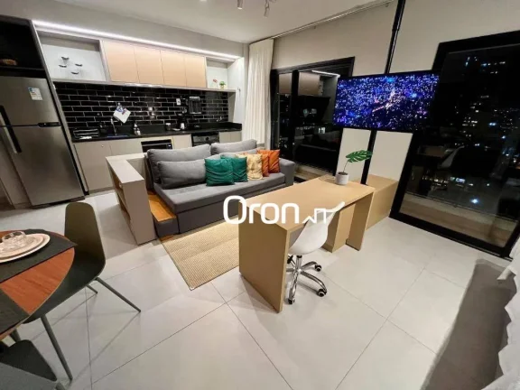 Flat mobiliado com 1 dormitório à venda, 46 m² por R$ 570.000 - Setor Bueno - Goiânia/GO