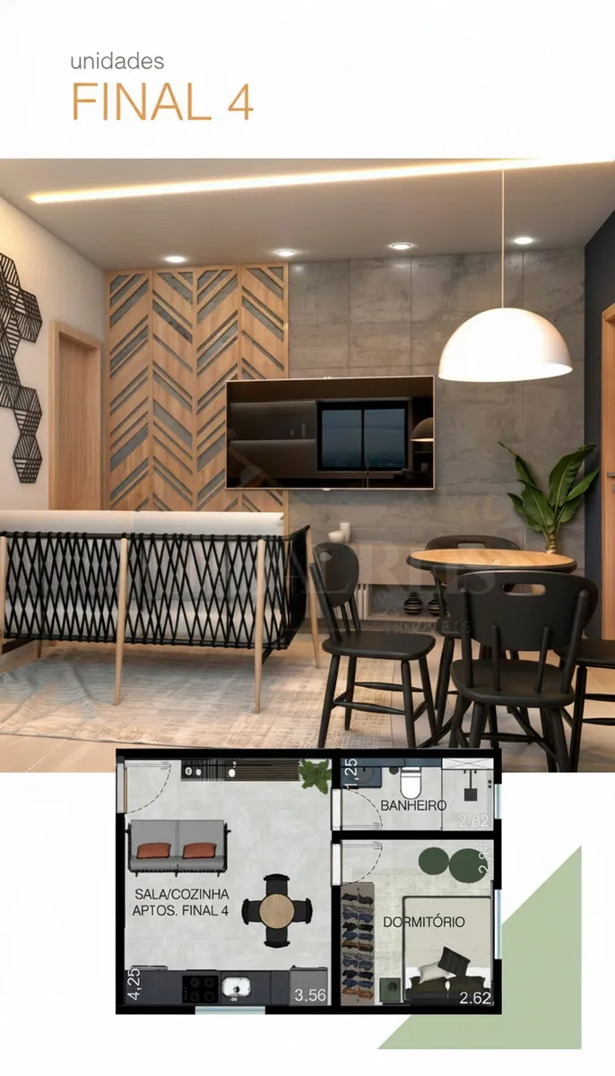 Imagem Apartamento 1 quarto à venda em Centreville, Poços de Caldas