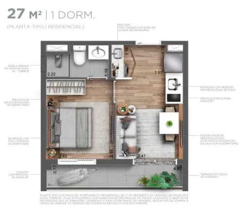 Imagem VILLA POMPÉIA - CONX - Apartamentos de 35m², a 450 metros da futura Estação SESC-POMPÉIA!