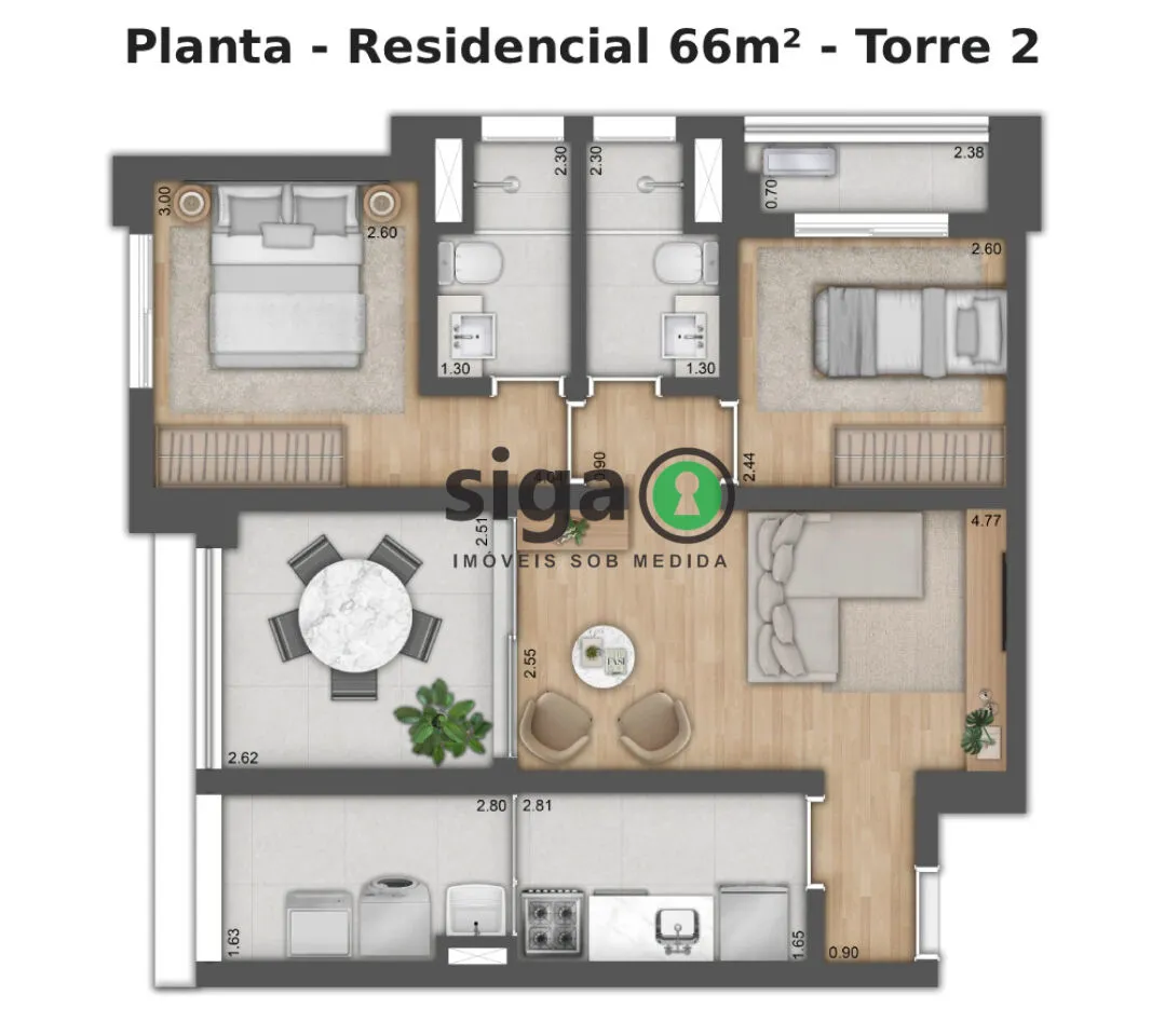 Foto do imóvel Apartamento 2 dormitórios e 1 vaga no Jardins - Sofisticação, Mobilidade ao Lado da Paulista