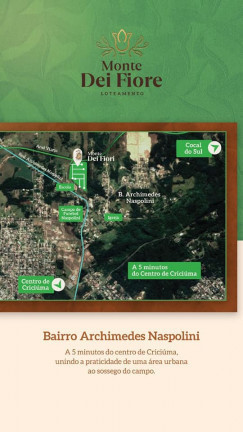 Terreno à Venda, 360 metros em Archimedes Naspolini - Criciúma