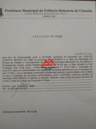 Imagem Área venda na Folha Seca - Ubatuba