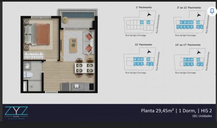 Foto do imóvel Apartamento com 1 Quarto à Venda, 29 m² em São Judas - São Paulo