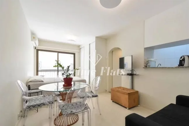 Foto do imóvel Flat disponível para venda no Mercure São Paulo Alamedas, com 32m², 1 dormitório e 1 vaga em Rua Padre João Manuel