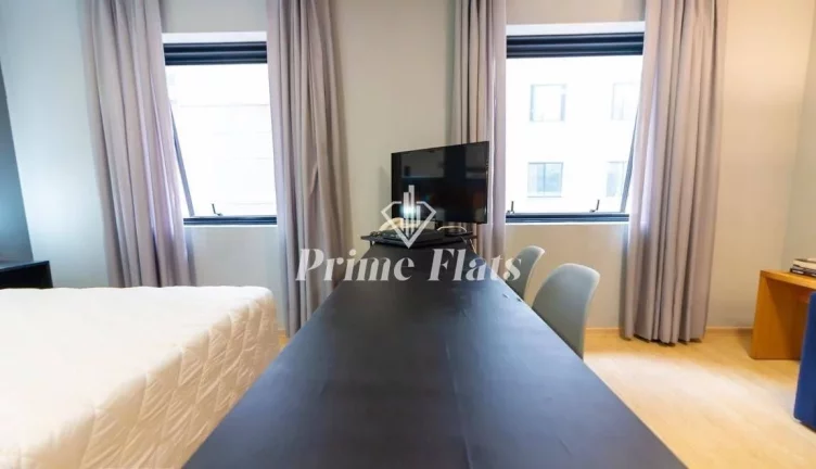 Imagem Flat disponível para locação no Mercure São Paulo Moema Times Square Hotel, com 30m², 1 dormitório e 1 vaga de garagem