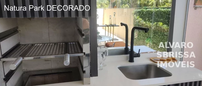 Imagem Apartamento com 3 dormitórios sendo uma suíte em condomínio park, cercado de vegetação, lagos, peixes, locais agradáveis para relaxar e área de lazer