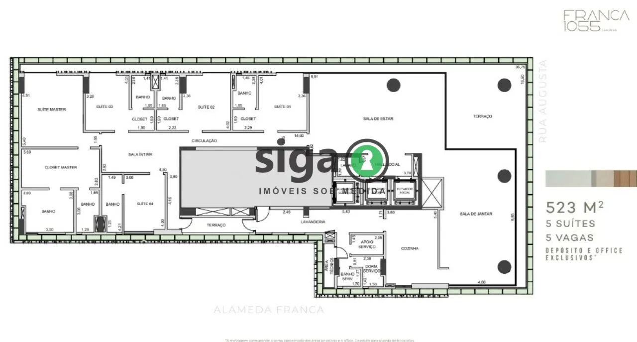 Imagem Apartamento para venda no Jardins 05 suítes, São Paulo - SP