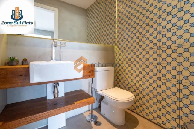Imagem Apartamento Para Alugar no Brooklin Com 1 Suíte e 2 Vagas - Varanda Gourmet