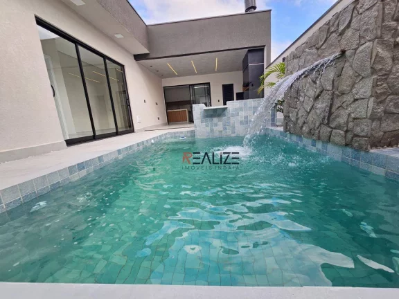 Imagem Casa térrea com escritório e banheira de hidromassagem à venda, 196 m² por R$ 1.790.000 - Condomínio London Park - Indaiatuba/São Paulo