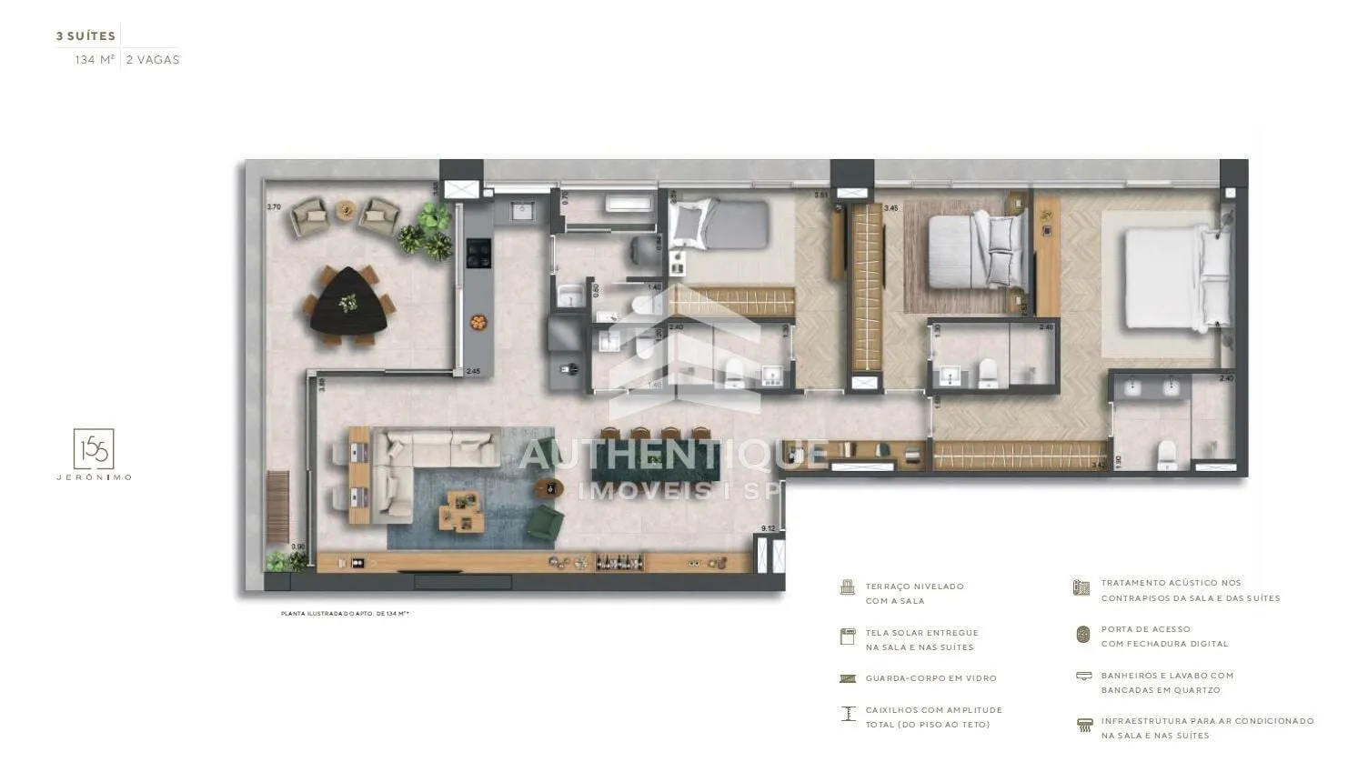Imagem 155 JERONIMO ITAIM BIBI - Apartamento à venda no bairro Itaim Bibi - São Paulo/SP, Zona Sul