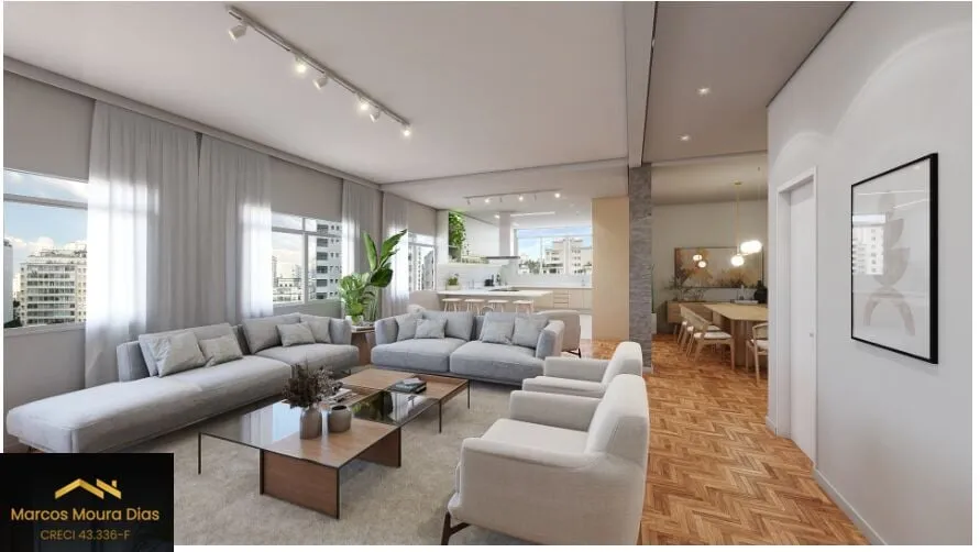 Imagem Apartamento 230,48m², Reformado, 3 Dormitórios, 1 suíte, 2 vagas, Higienópolis