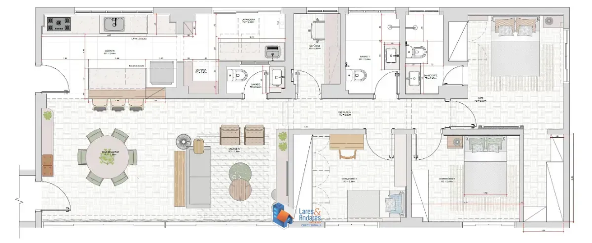 Imagem Apartamento para venda em Bela Vista com 4 quartos, sendo 1 suíte, 145m²
