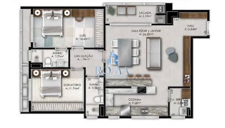 Imagem Apartamento 2 dormitórios à venda Centro Santa Maria/RS
