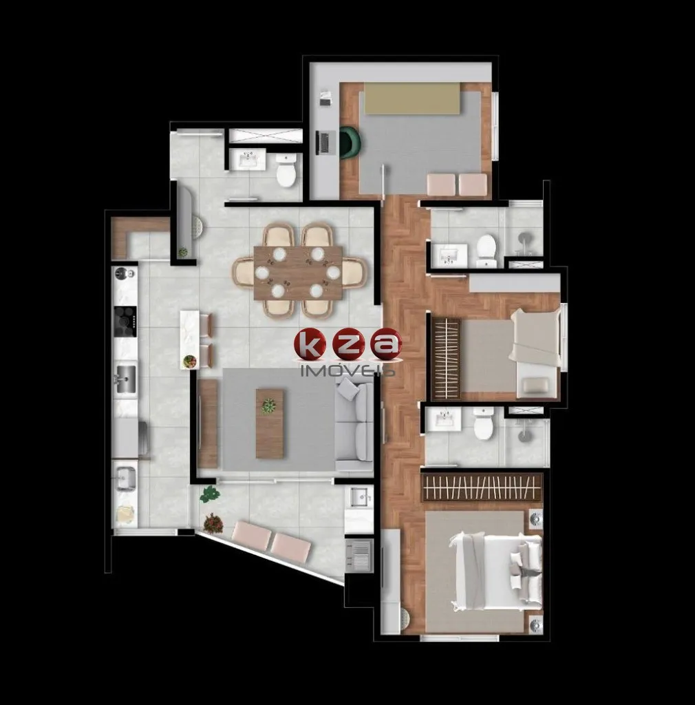 Imagem Oportunidade única: Apartamento à venda em Vinhedo-SP, Centro 3 quartos, 1 suíte, 1 sala, 2 banheiros, 2 vagas, 88m².