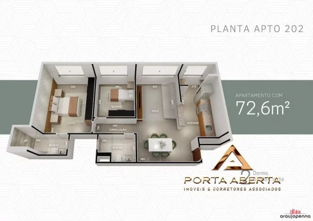 Imagem Apto de 2 Quartos, sendo 1 Suite - COD 918