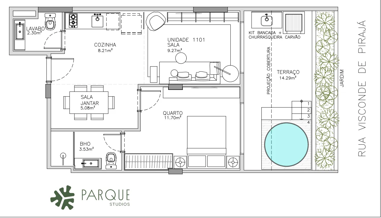 Imagem  Parque Studios Visconde de Pirajá - Studios e Lofts com Airbnb em Ipanema | Zona Sul