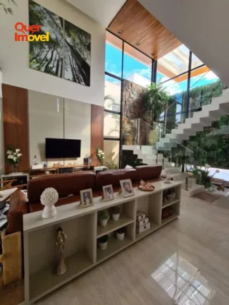 Imagem Espetacular casa em condomínio à venda em Ribeirão Preto-SP Jardim Olhos D Água I 4 quartos, 4 suítes, 2 salas, 5 banheiros, 4 vagas, 390m².