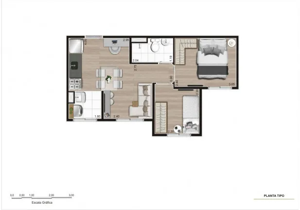 Imagem Apartamento com 2 Quartos à Venda, 35 m² em Parque Vitória - São Paulo