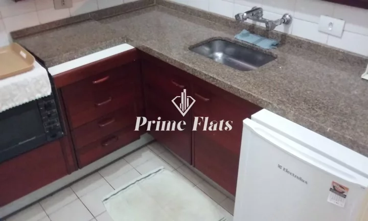 Imagem Flat disponível para venda no Saint Moritz Flat Service, com 48m², 1 dormitório e 1 vaga