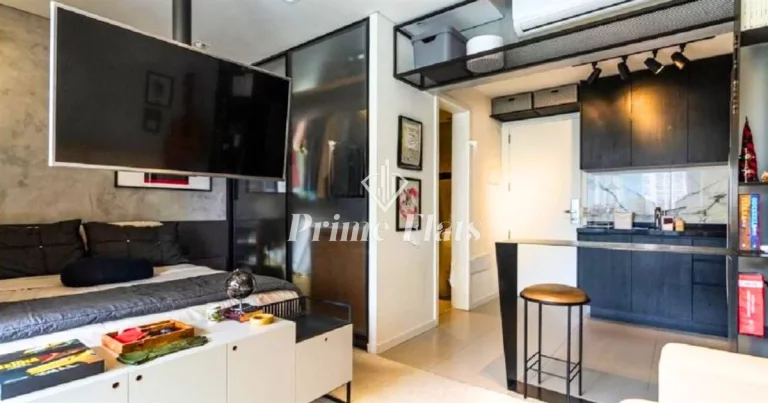 Imagem Flat disponível para venda no VHouse por JFL Living, com 36m², 1 dormitório e 1 vaga