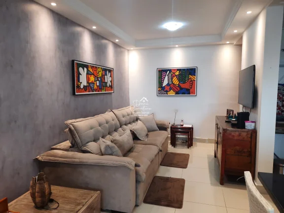 Imagem Excelente oportunidade: Apartamento atualizado com vista no Guarujá-SP, bairro Pitangueiras, 1 quarto, 2 salas, 1 banheiro, 2 vagas de garagem, 65m².
