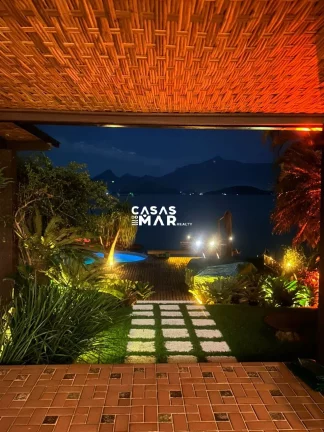 Imagem Casa Frente Mar Tanguá Angra dos Reis-RJ: 5 suítes + dependência, piscina, churrasqueira, píer e mais!