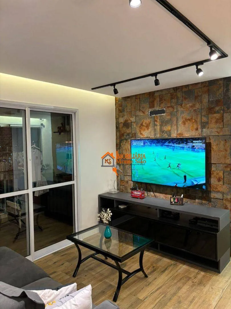 Imagem Apartamento à venda com 106m², com 3 quartos, 1 suíte, 2 vagas, varanda gourmet e fino acabamento, Jardim Flor da Montanha, Guarulhos, S