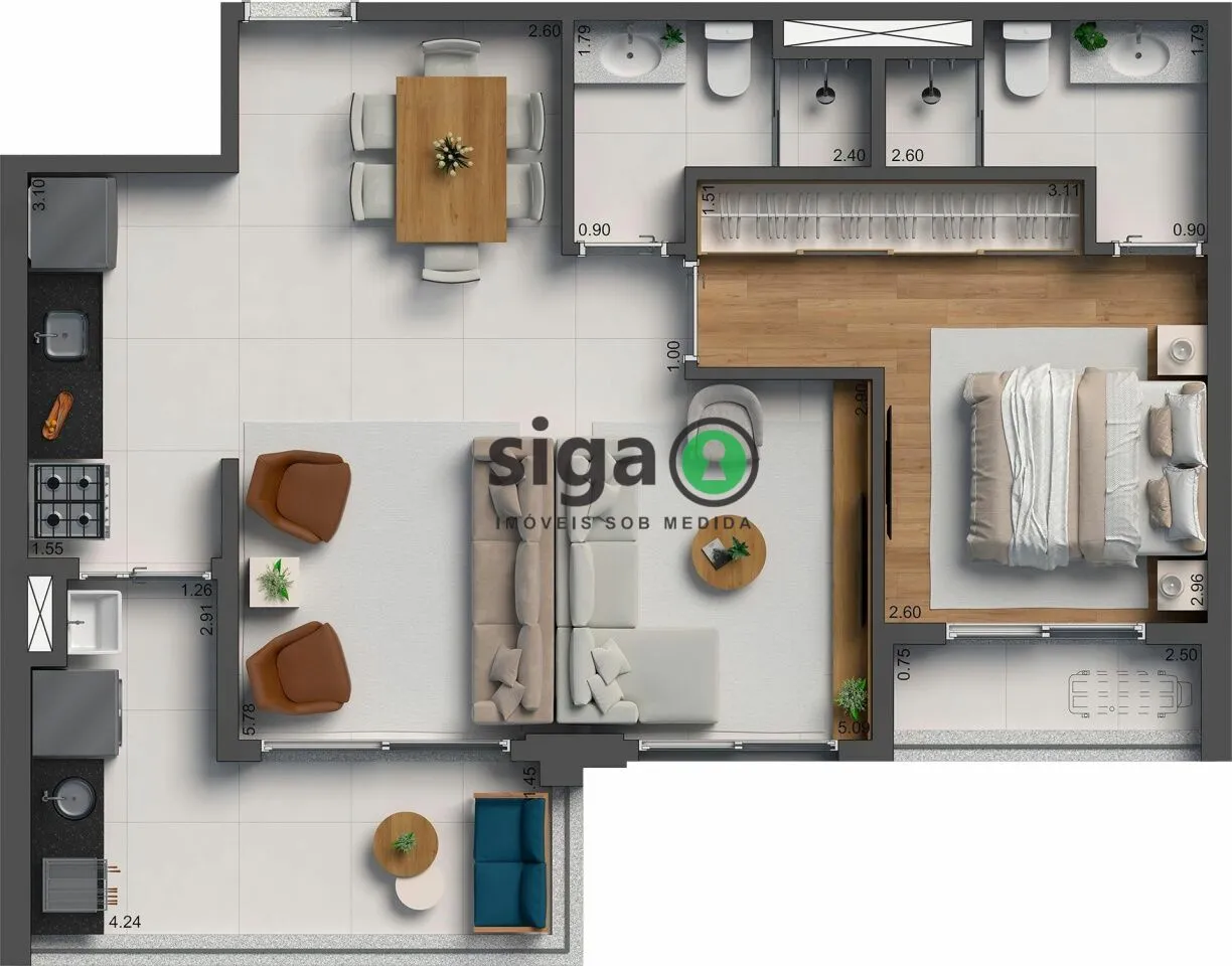 Imagem Villa Pio Alto da Lapa: 63m² de conforto e praticidade em localização privilegiada