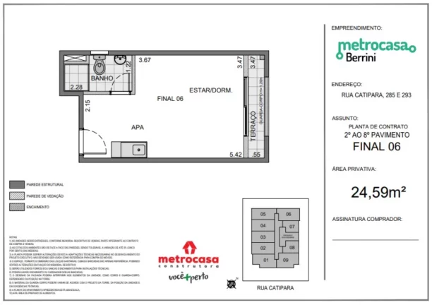 Imagem METROCASA BERRINI - Unidade de Revenda, andar alto, próximo à Estação Berrini da CPTM!!