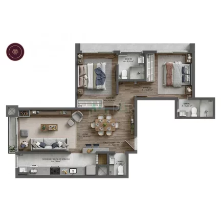 Imagem Apartamento Temático Montalcino Gramado - 1 ou 2 suítes - Para Amantes de Vinho!