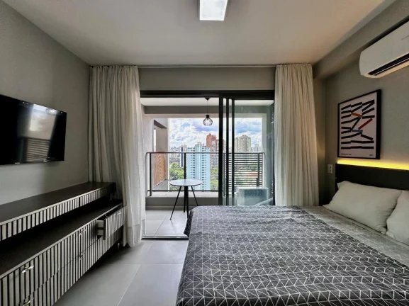 Imagem LINDO STUDIO, DECORADO E MOBILIADO, ANDAR ALTO COM VISTA ESPETACULAR, NO YBY IBIRAPUERA DA EVEN