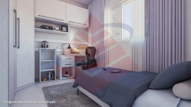 Apartamento com 2 Quartos à Venda, 46 m² em Parque São Vicente - São Vicente