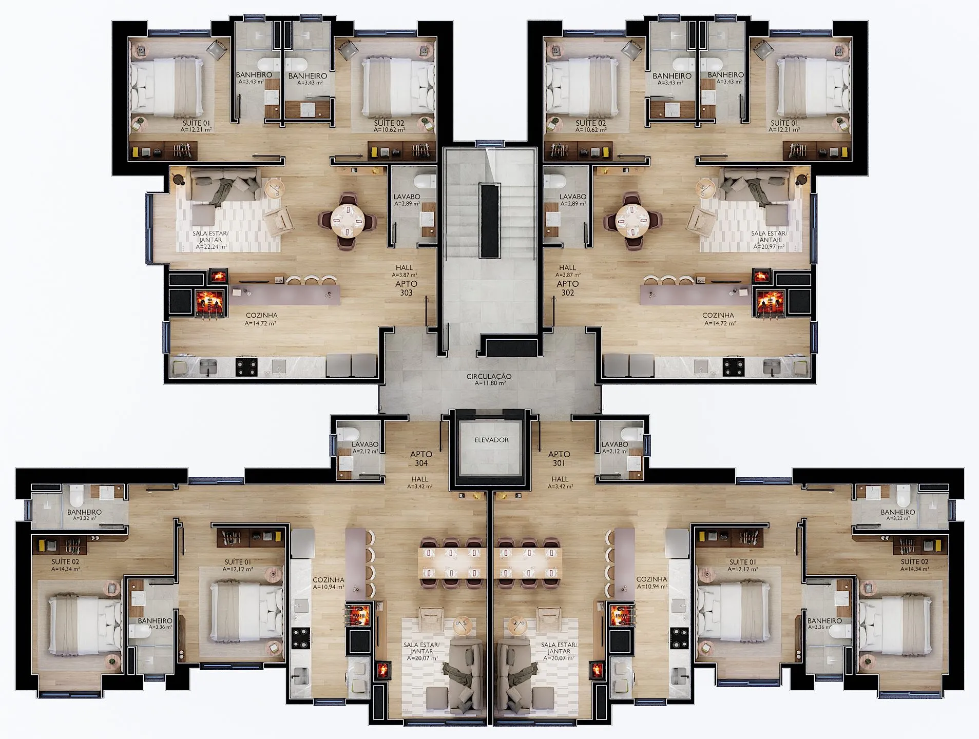 Imagem Apartamento à venda em Gramado, Centro, com 2 quartos, 97.35m2