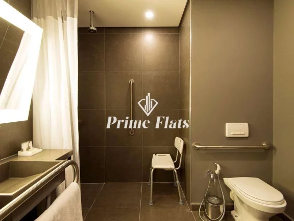 Imagem Flat disponível para venda no Novotel Santos Gonzaga, com 27m², 1 dormitório e 1 vaga