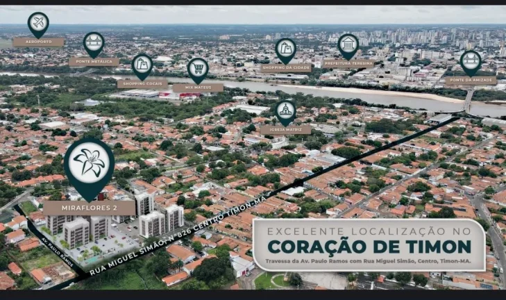 Imagem Apartamento 2 dormitórios para Venda em Timon, Centro, 2 dormitórios, 1 suíte, 2 banheiros, 1 vaga
