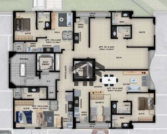 Imagem Apartamento com 1 Quarto para venda em Piedade, Jaboatão