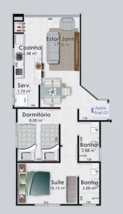 Imagem Turquesa - Apartamento à venda no bairro Zona Nova - Capão da Canoa/RS