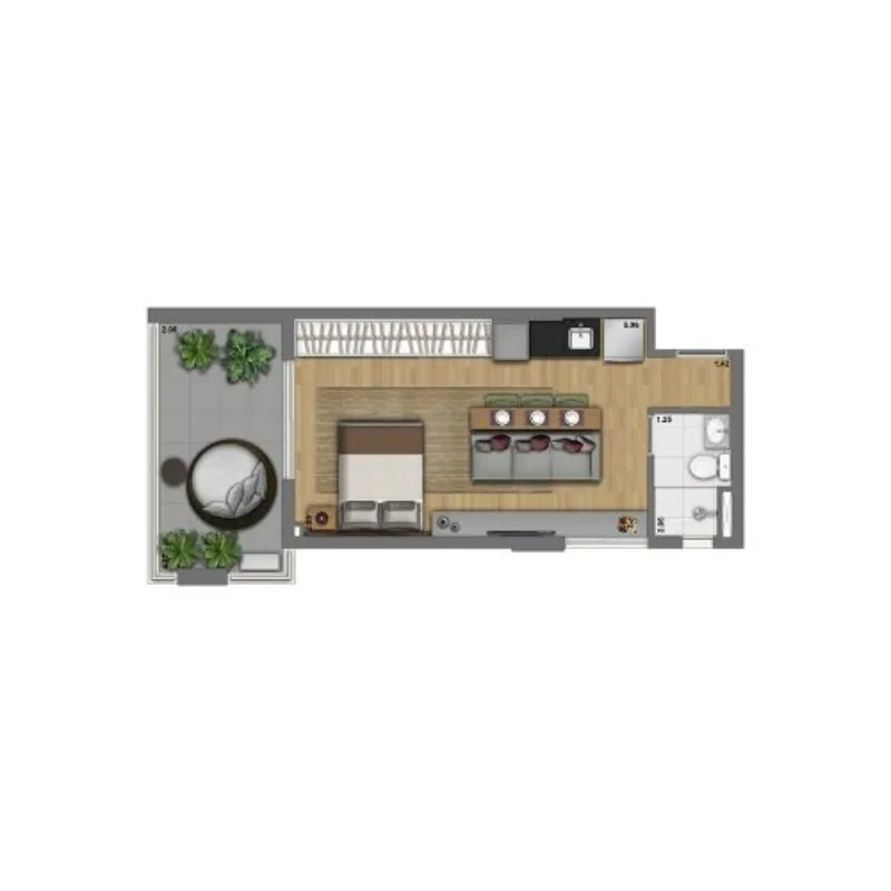 Imagem apartamento 1 dormitório em São Paulo, Citizen Paulista Residencial São Paulo, apartamento 1 quarto em São Paulo SP, comprar apartamento 1 dormitório