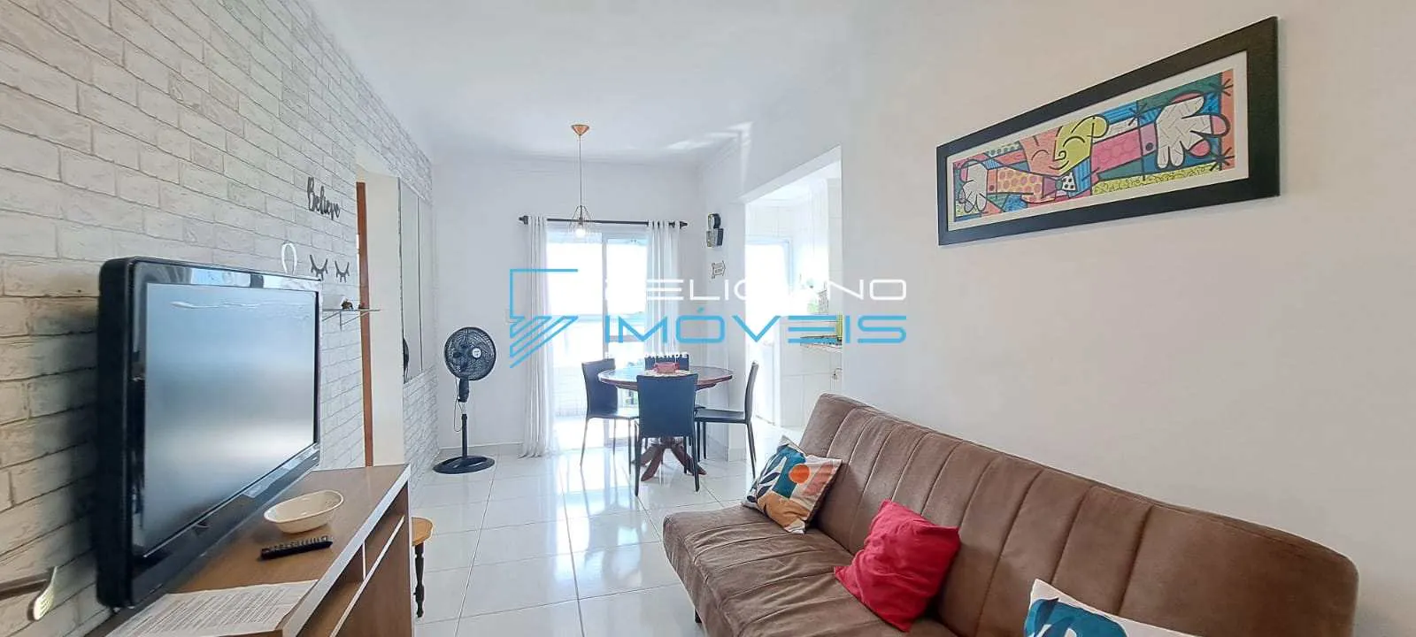 Imagem Apartamento com 1 quarto, Balneário Maracanã, Praia Grande - R$ 340 mil, Cod: 3458