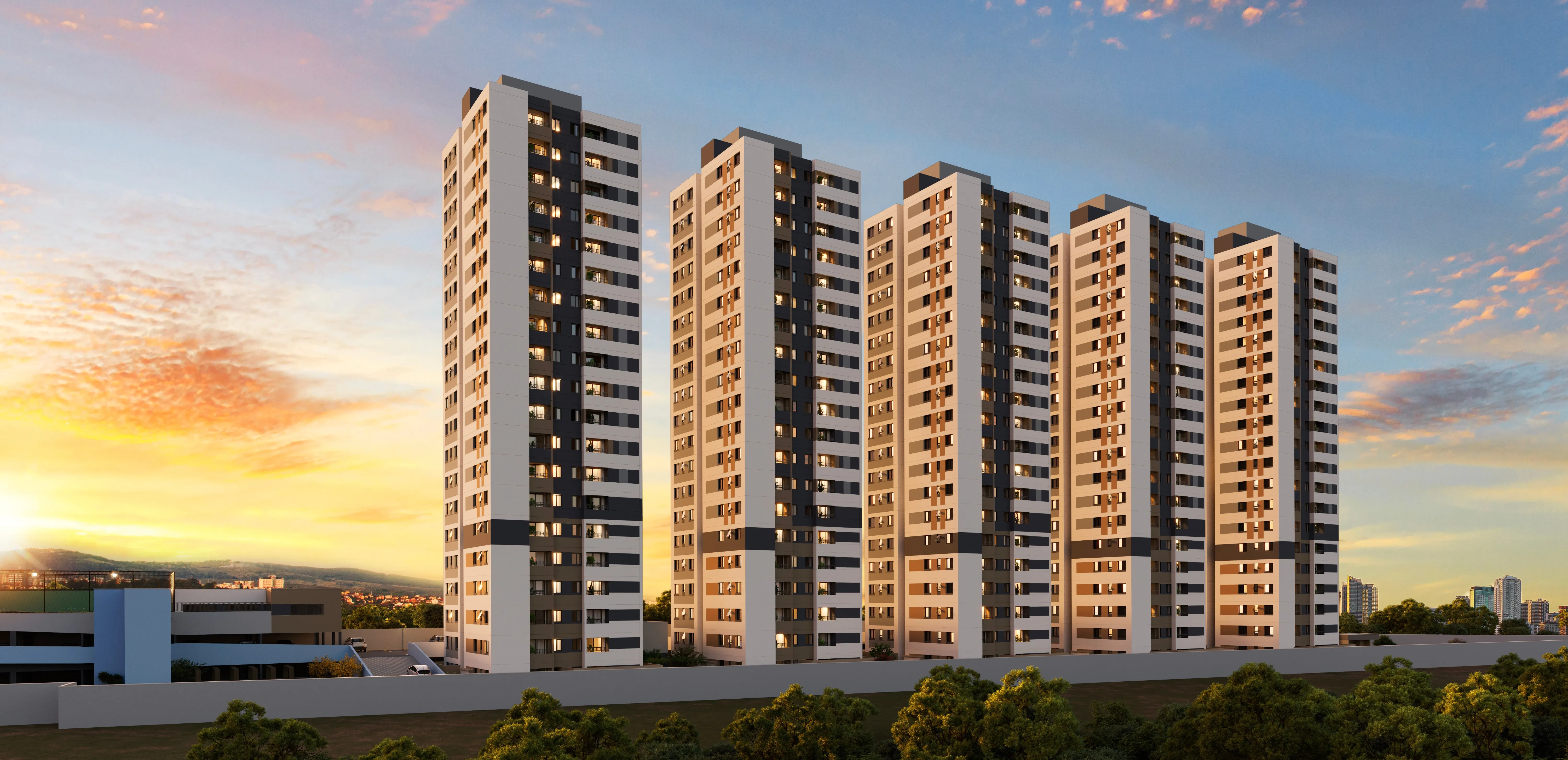 Imagem Residencial Parque Lobato Sorocaba: apartamentos de 1 e 2 dorms, suíte e Garden, rooftop de lazer, perto do Campolim | Minha Casa Minha Vida