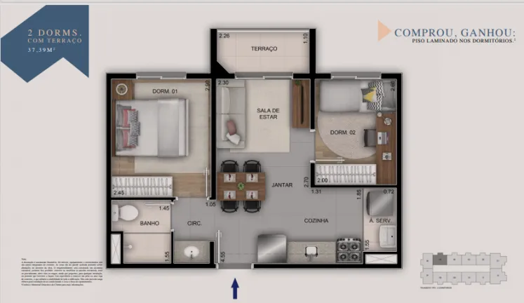 Imagem Apartamento com 2 Quartos à Venda, 38 m² em Vila Isa - São Paulo