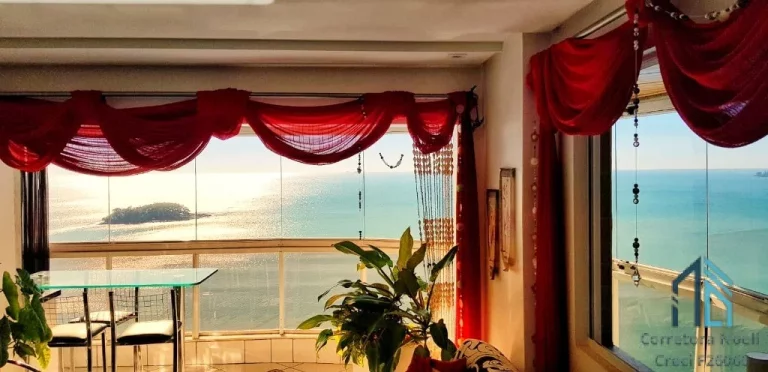 Imagem Apartamento vista p/ o Mar em todos os cômodos, 02 quartos sendo 1suíte, 02 vagas churrasqueira a carvão na varanda, Balneário Camboriú SC