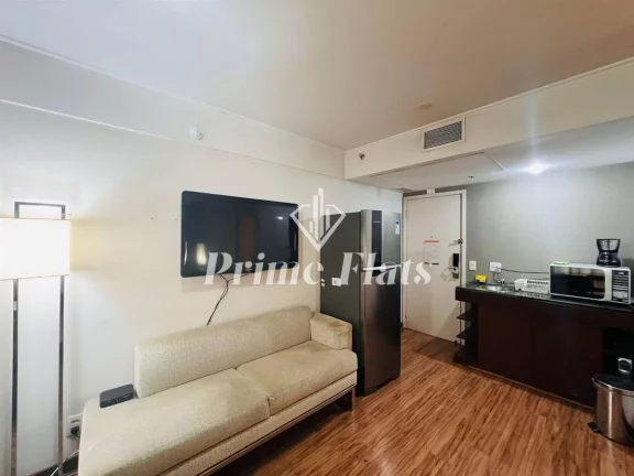Imagem Flat disponível para locação no Meliá Ibirapuera, com 26m², 1 dormitório e 1 vaga