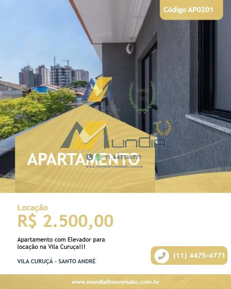 Foto do imóvel Apartamento com Elevador para locação na Vila Curuça!!!