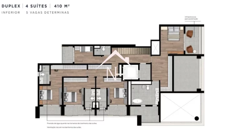Imagem Cobertura duplex de 410m no Sumarezinho c/ 4 suítes,5 vagas,terraço gourmet,piscina privativa,sauna,spa,brinquedoteca,quadra,delivery,playground,