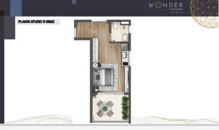 Imagem Studio com 1 Quarto à Venda, 37 m² em Sacomã - São Paulo