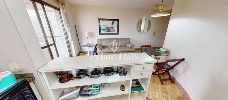 Imagem Flat disponível para locação no Hotel Paulista Wall Street na Bela Vista, com 55m², 1 dormitório e 1 vaga de garagem