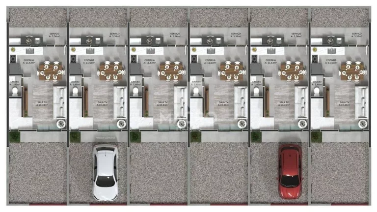 Imagem Geminado | Res. Nicollas | Centro (Guaramirim) | 2 quartos | 70m²
