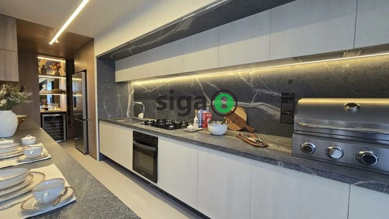 Imagem Apartamento 130 m² no Brooklin, 3 suítes, varanda gourmet, quadra de tênis e lazer completo