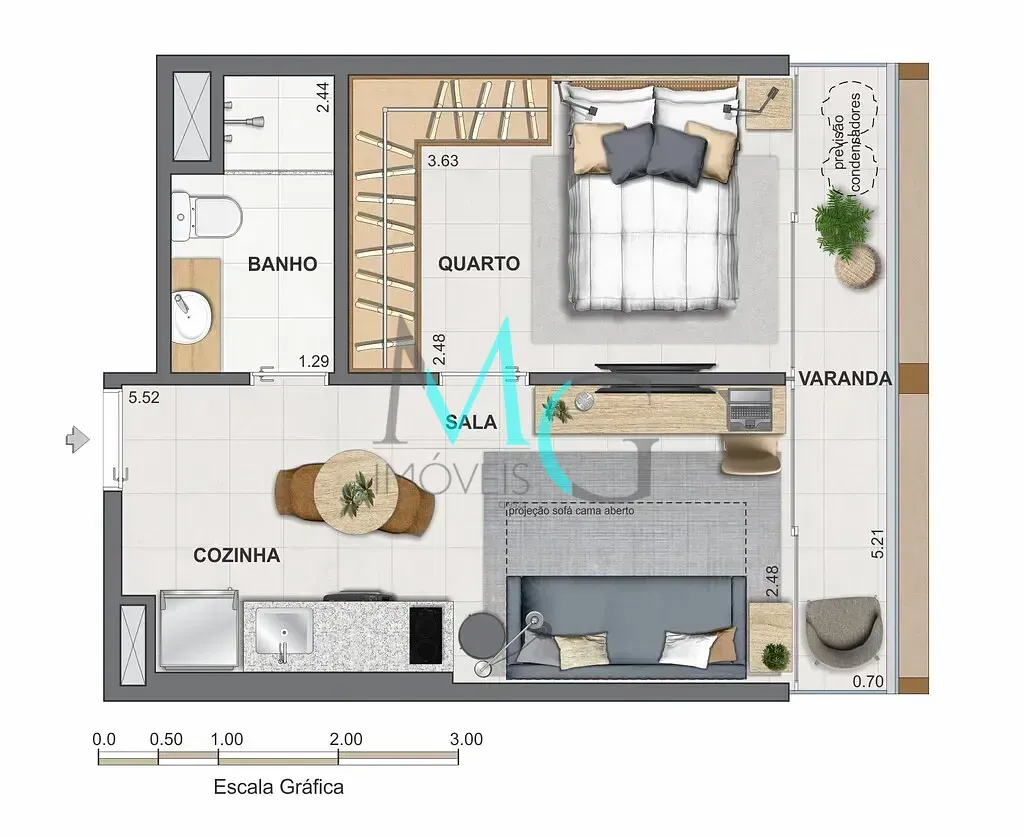 Imagem Garden à venda 2 Quartos 2 Suites 81.74M² Barra da Tijuca Rio de Janeiro - RJ | Arte Design - Residencial